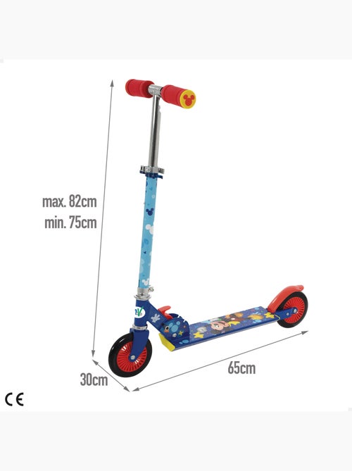 Mickey patinete plegable 2 ruedas 65x30x75-82 cm máx. 50 kg con freno - Kiabi