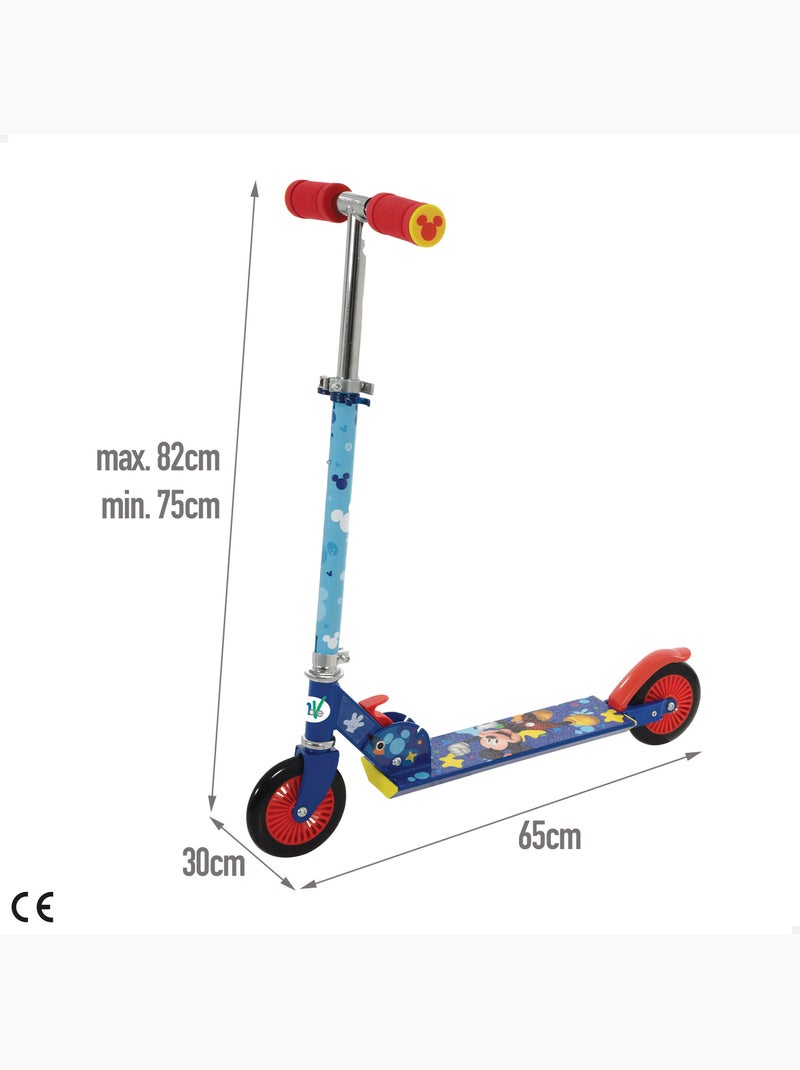 Mickey patinete plegable 2 ruedas 65x30x75-82 cm máx. 50 kg con freno N/D - Kiabi