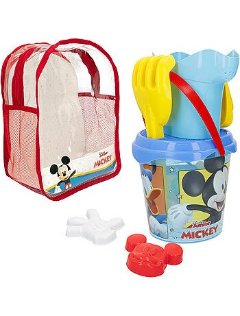 Mickey set cubo de playa con accesorios y mochila transporte