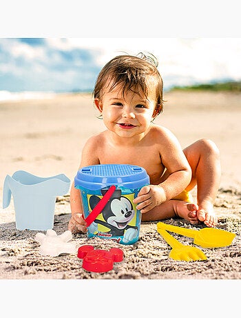 Mickey set cubo de playa con accesorios y mochila transporte
