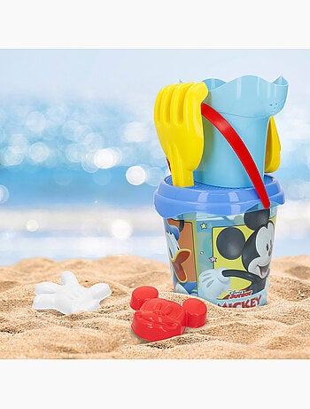 Mickey set cubo de playa con accesorios y mochila transporte