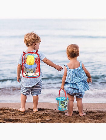 Mickey set cubo de playa con accesorios y mochila transporte