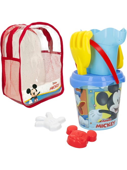 Mickey set cubo de playa con accesorios y mochila transporte - Kiabi