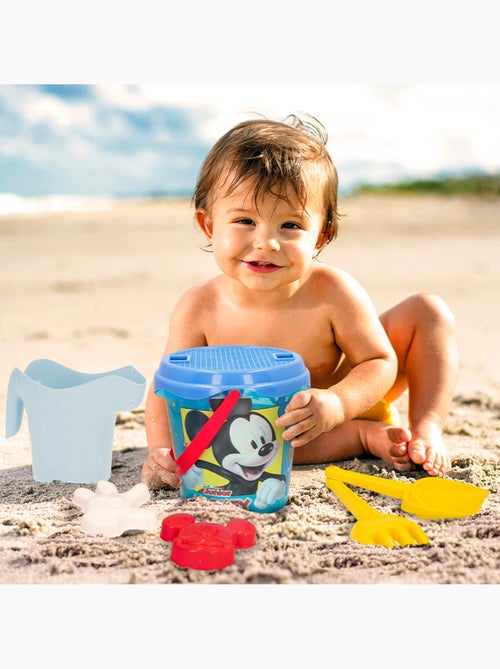 Mickey set cubo de playa con accesorios y mochila transporte - Kiabi