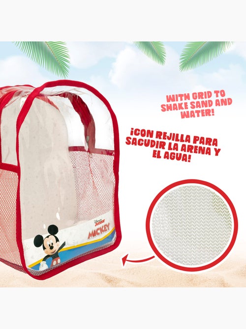 Mickey set cubo de playa con accesorios y mochila transporte - Kiabi