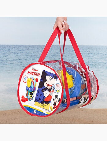 Mickey set cubo playa con accesorios toalla y bolsa
