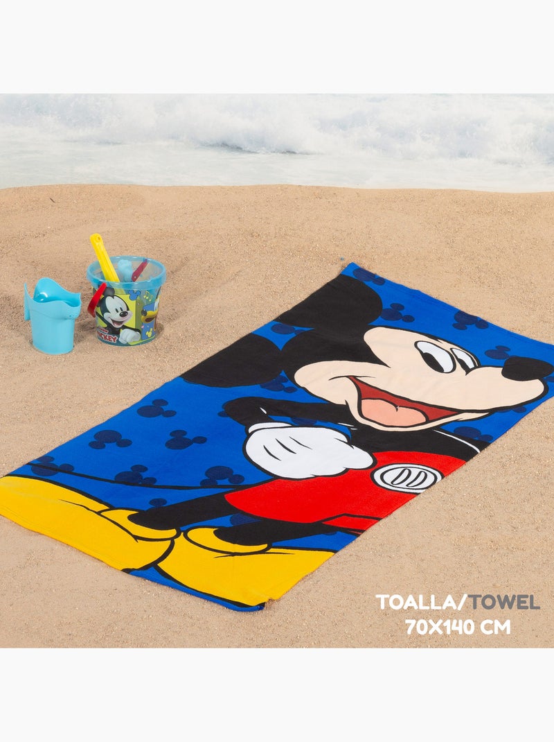 Mickey set cubo playa con accesorios toalla y bolsa N/D - Kiabi