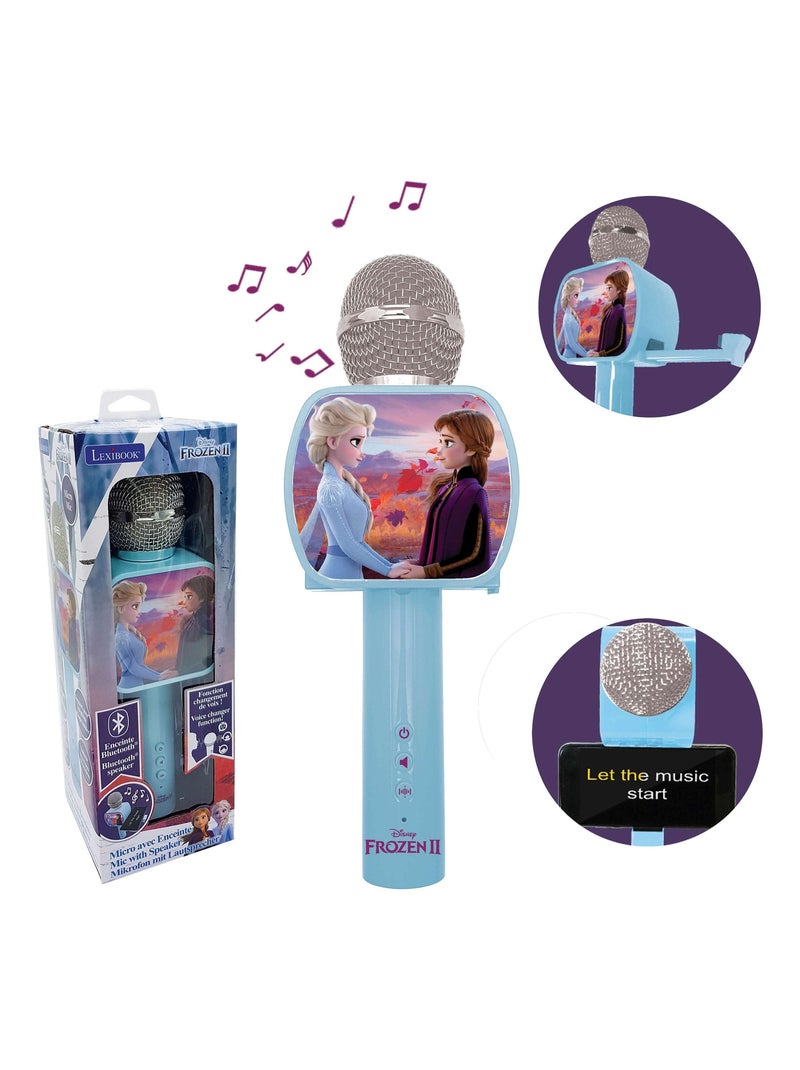 Micr?fono de karaoke inal?mbrico Frozen con altavoz Bluetooth? incorporado Azul - Kiabi
