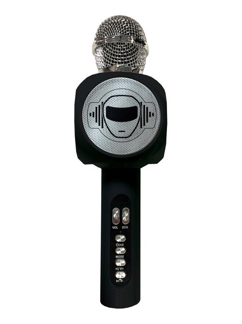 Micr?fono Karaoke iParty Bluetooth? con altavoz, luces y funci?n de cambio de voz - Kiabi