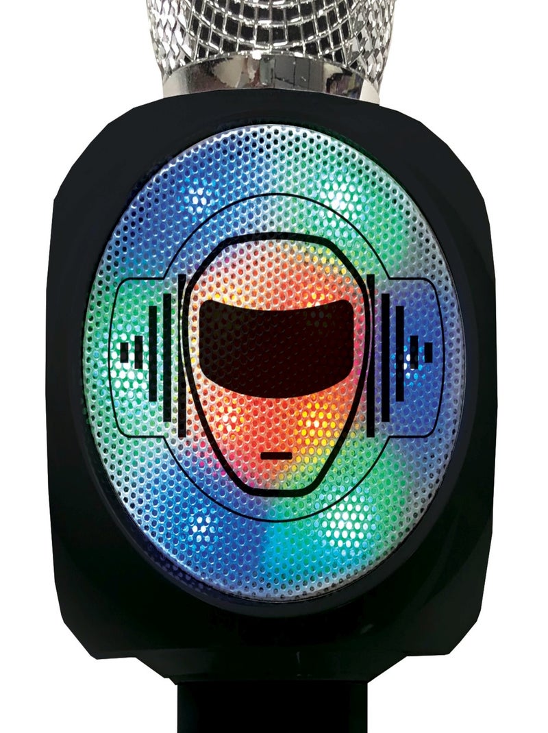 Micr?fono Karaoke iParty Bluetooth? con altavoz, luces y funci?n de cambio de voz Negro - Kiabi