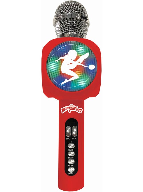 Micr?fono karaoke Miraculous Bluetooth? con altavoz, luces y funci?n de cambio de voz - Kiabi