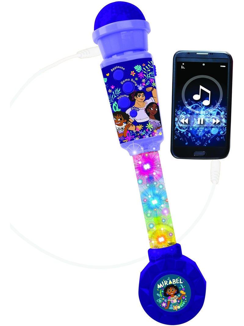 Micr?fono luminoso Encanto Trendy con altavoz (entrada auxiliar), melod?as y efectos de sonido Violeta - Kiabi