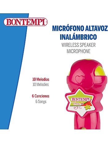 Micrófono amplificador c/luces y sonidos bontempi