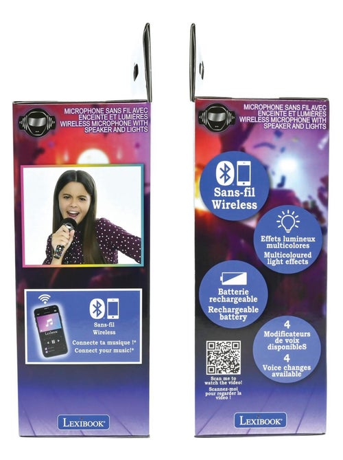 Micrófono de karaoke Bluetooth/inalámbrico con efectos de luz y sonido - Kiabi
