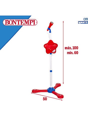 Micrófono juguete infantil inalámbrico con melodías y luces bontempi
