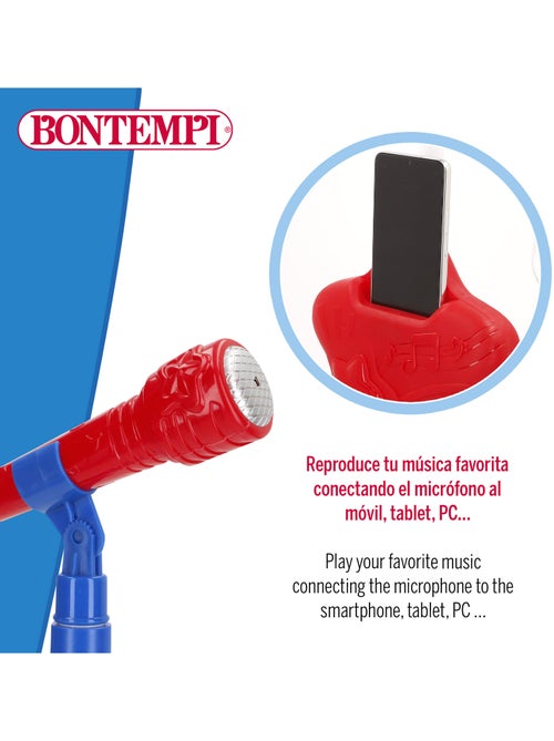Micrófono juguete infantil inalámbrico con melodías y luces bontempi - Kiabi