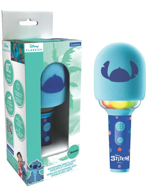 Micrófono karaoke Bluetooth/inalámbrico Stitch con sonido y luz - Kiabi