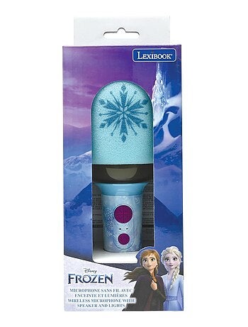 Micrófono karaoke Frozen Bluetooth/inalámbrico con efectos de luz y sonido