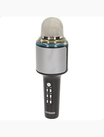 Micrófono karaoke inalámbrico con altavoz y luces bontempi