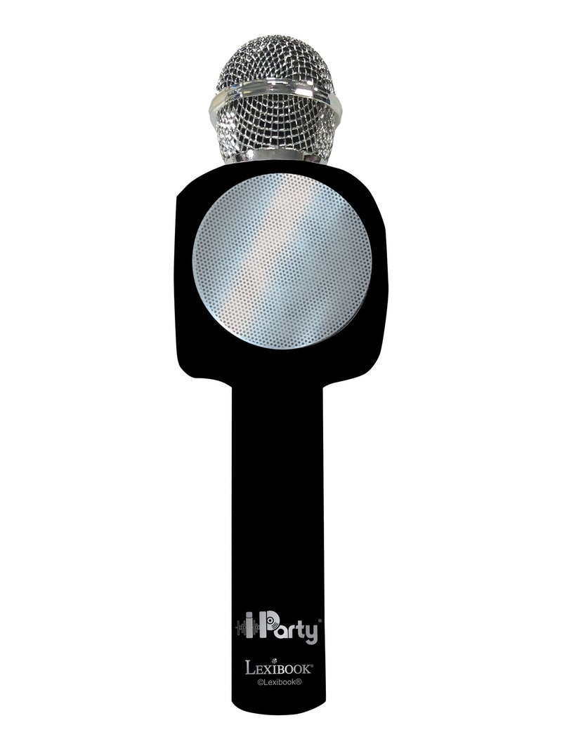 Micrófono Karaoke iParty Bluetooth® con altavoz, luces y función de cambio de voz Negro - Kiabi