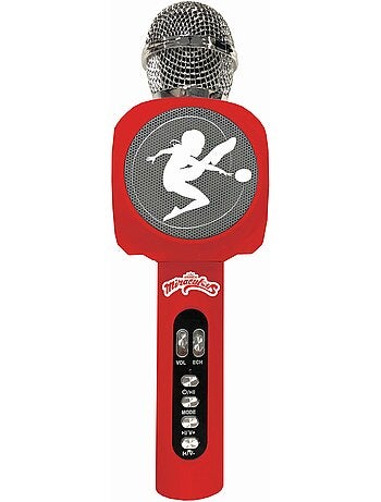 Micrófono karaoke miraculous bluetooth® con altavoz, luces y función de cambio de voz