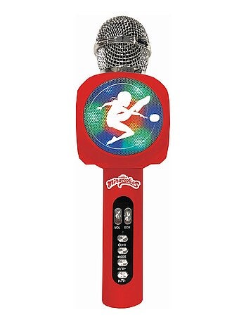 Micrófono karaoke miraculous bluetooth® con altavoz, luces y función de cambio de voz