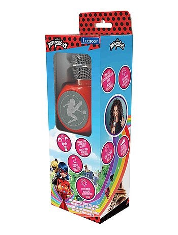 Micrófono karaoke miraculous bluetooth® con altavoz, luces y función de cambio de voz