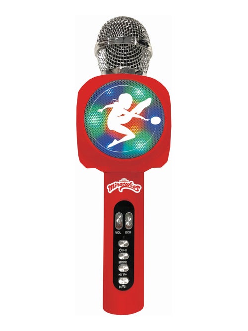 Micrófono karaoke Miraculous Bluetooth® con altavoz, luces y función de cambio de voz - Kiabi