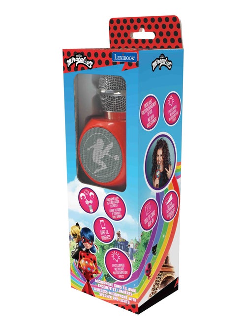 Micrófono karaoke Miraculous Bluetooth® con altavoz, luces y función de cambio de voz - Kiabi