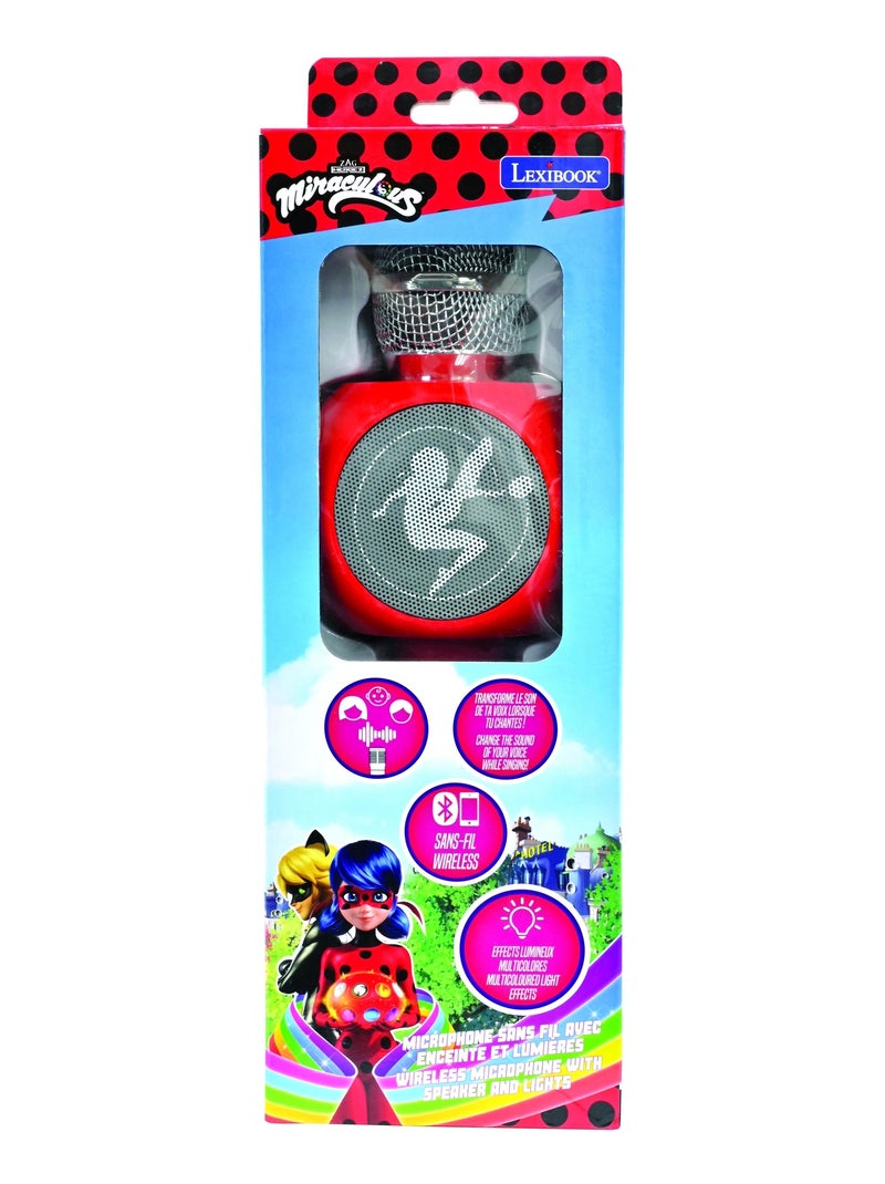 Micrófono karaoke Miraculous Bluetooth® con altavoz, luces y función de cambio de voz Rojo - Kiabi