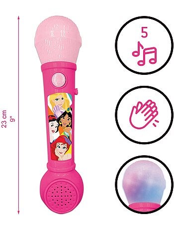Micrófono luminoso con melodías y efectos sonoros