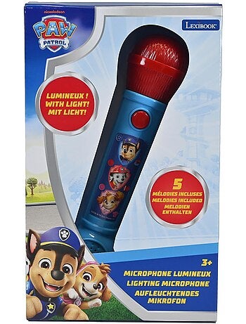 Micrófono luminoso de La Patrulla Canina con melodías y efectos de sonido