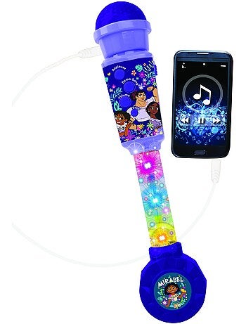 Micrófono luminoso Encanto Trendy con altavoz (entrada auxiliar), melodías y efectos de sonido