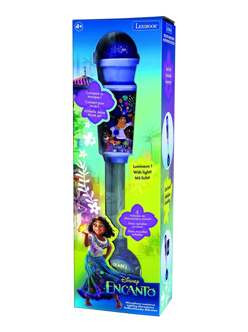 Micrófono luminoso Encanto Trendy con altavoz (entrada auxiliar), melodías y efectos de sonido Violeta - Kiabi