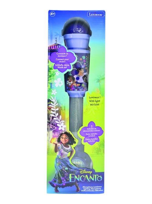 Micrófono luminoso Encanto Trendy con altavoz (entrada auxiliar), melodías y efectos de sonido - Kiabi