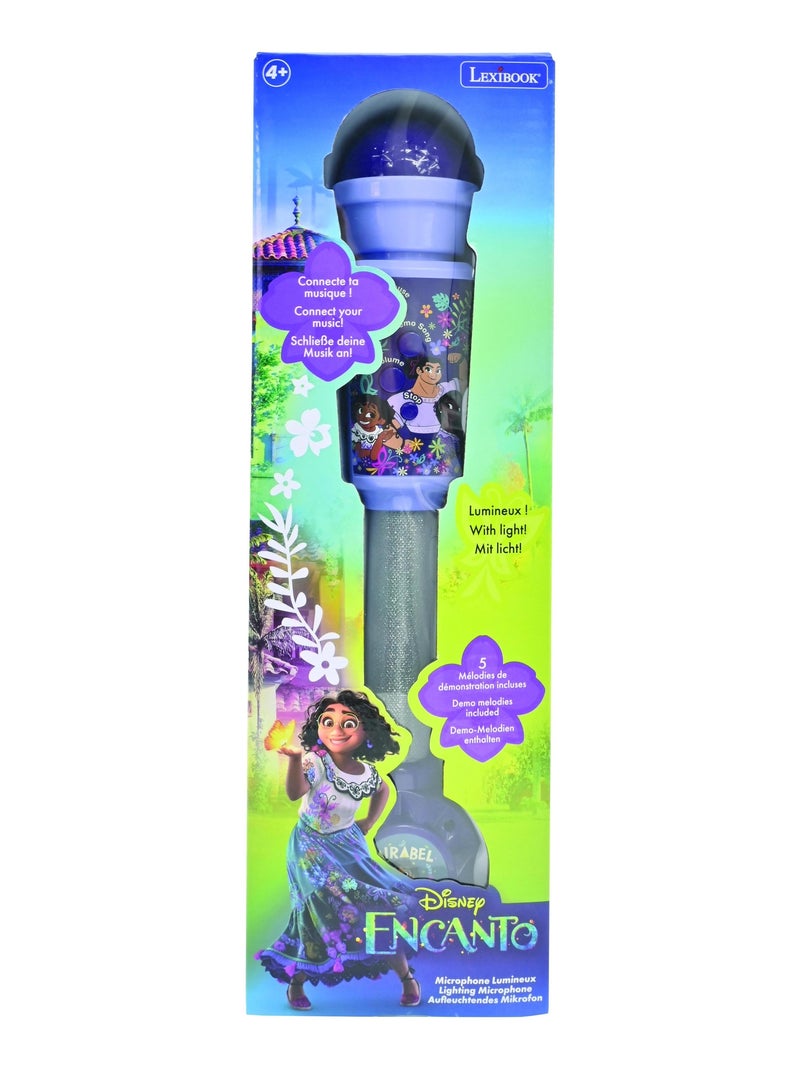 Micrófono luminoso Encanto Trendy con altavoz (entrada auxiliar), melodías y efectos de sonido Violeta - Kiabi