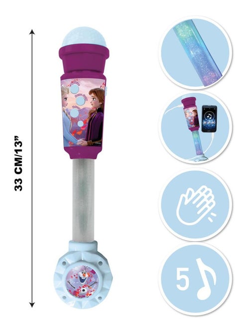 Micrófono luminoso Frozen Trendy con altavoz (entrada auxiliar), melodías y efectos de sonido - Kiabi
