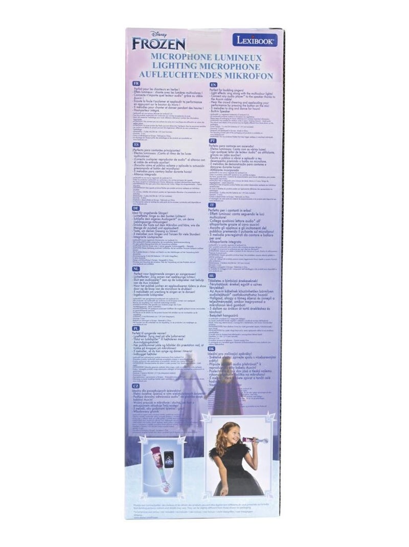 Micrófono luminoso Frozen Trendy con altavoz (entrada auxiliar), melodías y efectos de sonido Azul - Kiabi