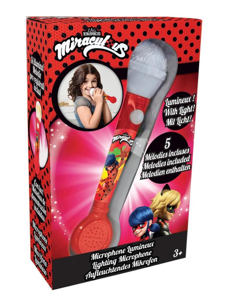 Micrófono Luminoso Milagroso con Melodías y Efectos Sonoros Rojo - Kiabi