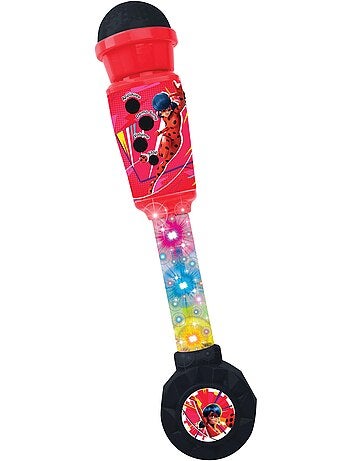 Micrófono luminoso Miraculous Trendy con altavoz (entrada auxiliar), melodías y efectos de sonido