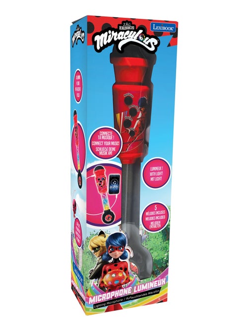 Micrófono luminoso Miraculous Trendy con altavoz (entrada auxiliar), melodías y efectos de sonido - Kiabi