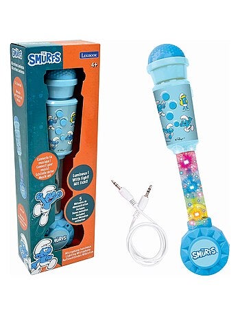 Micrófono Smurfs con tubo luminoso y altavoz