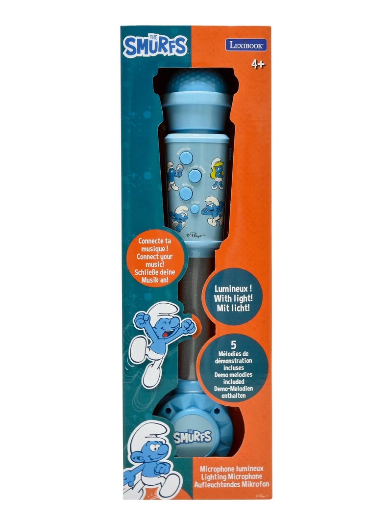 Micrófono Smurfs con tubo luminoso y altavoz Azul - Kiabi