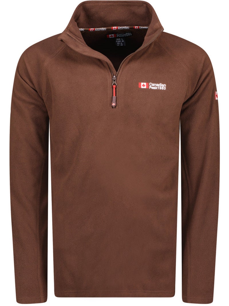 Micropolar con cuello de cremallera tugeak – canadian peak Marrón - Kiabi
