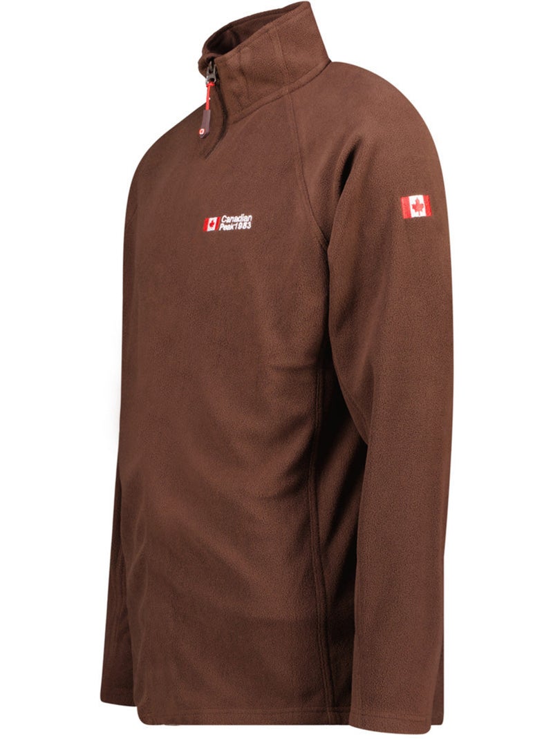 Micropolar con cuello de cremallera tugeak – canadian peak Marrón - Kiabi