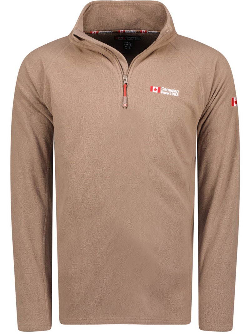 Micropolar con cuello de cremallera tugeak – canadian peak Taupe - Kiabi