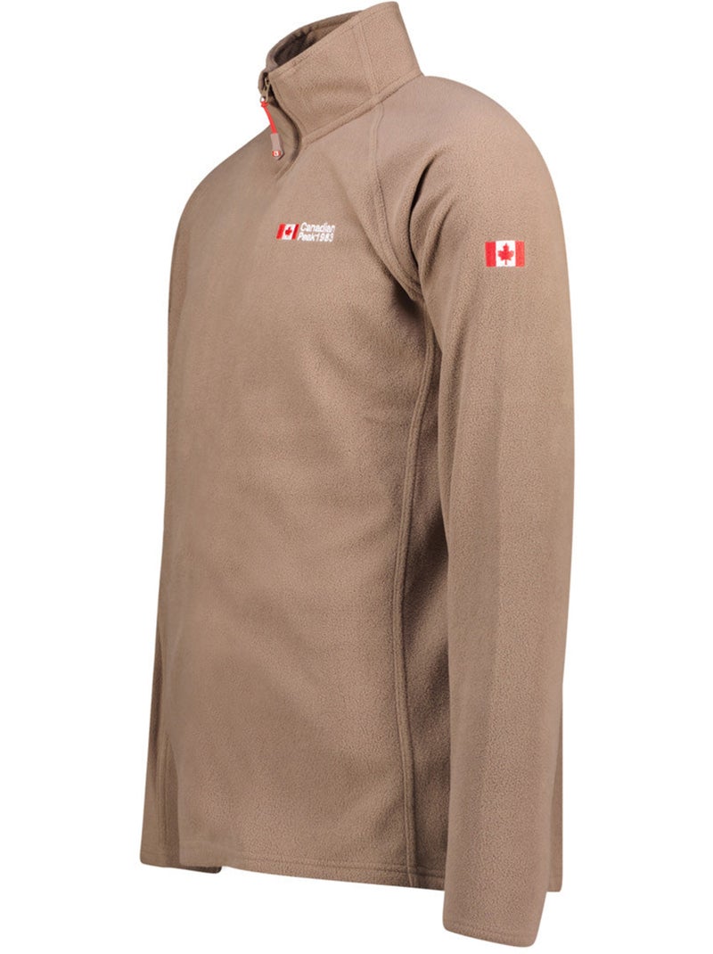 Micropolar con cuello de cremallera tugeak – canadian peak Taupe - Kiabi