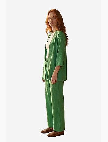 Mid waist wide leg two-piece co-ord set my fashion