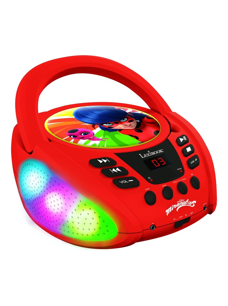 Milagroso reproductor de CD Bluetooth con luces Rojo - Kiabi