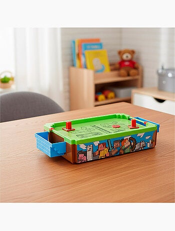 Minecraft mini air hockey de mesa overworld 36x19x7,5 cm